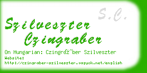 szilveszter czingraber business card